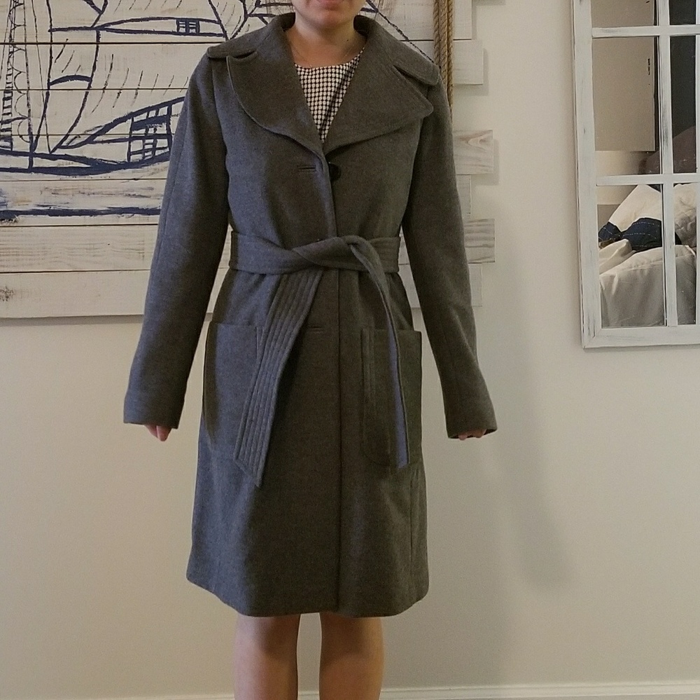 Grey banana republic coat